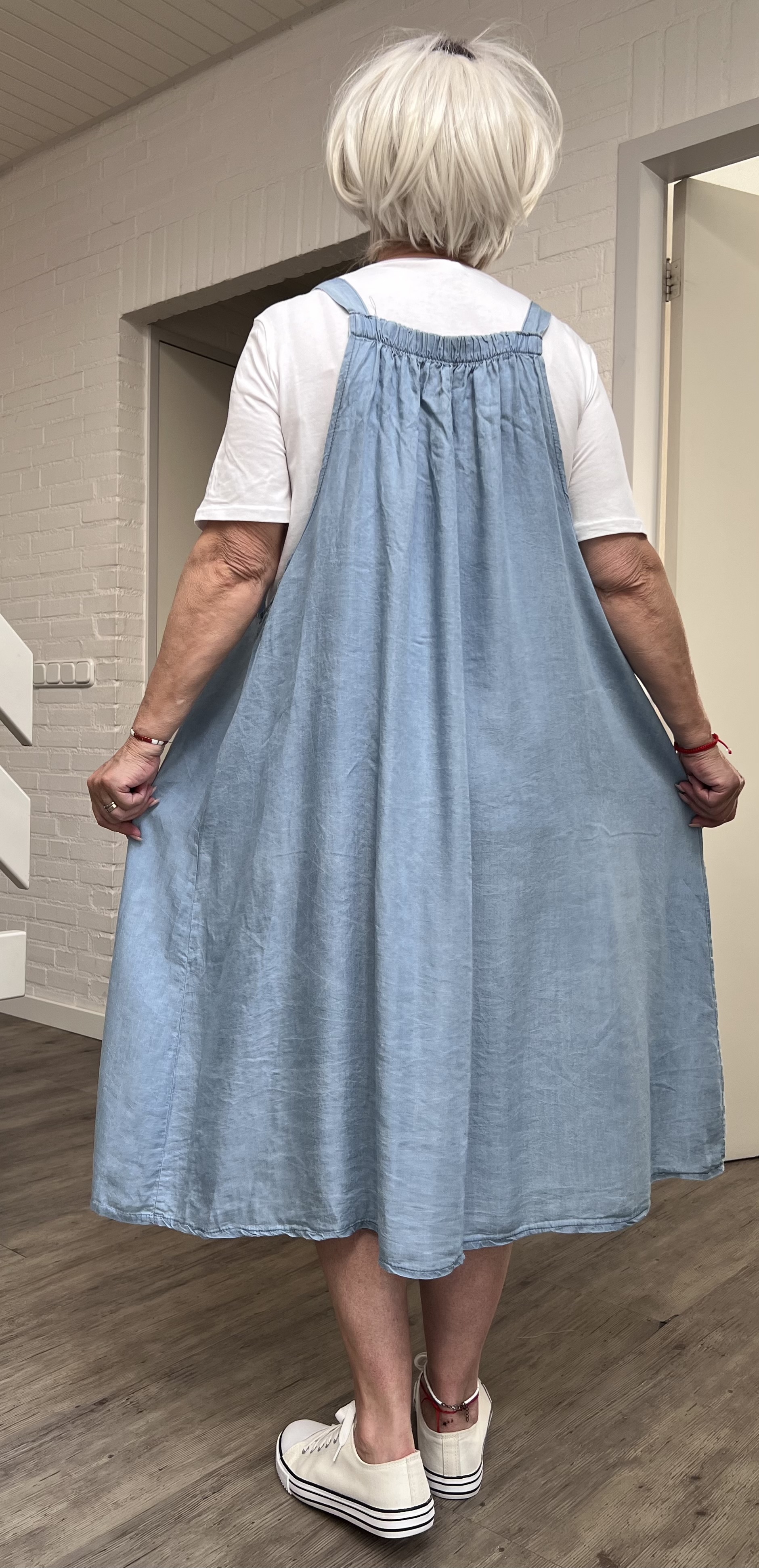 ITALIA MODA   jeans tencel zomer jurk apart /in meerdere kleuren
