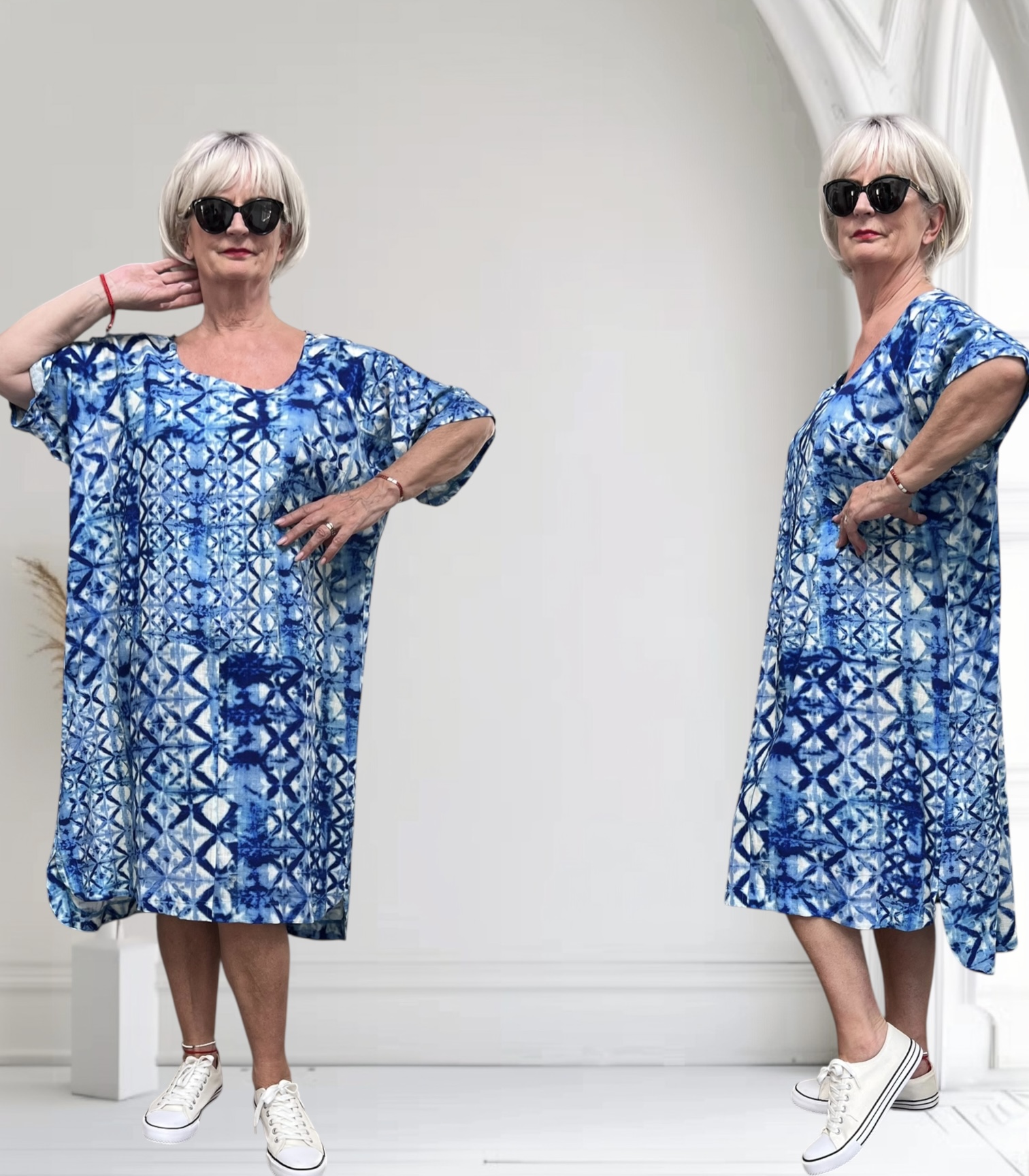 Ophilia oversized linnen/viscose jurk