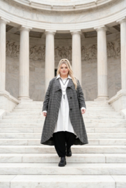 AKH oversized viscose A-lijn jas/blazer stretch