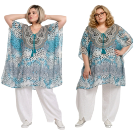 ONE OF A KIND  viscose zomerponcho/tuniek