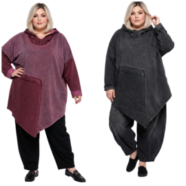 ITALIA MODA de modieuze kleuring katoen tuniek  stretch /in meerdere kleuren