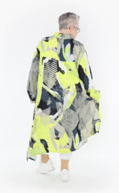AKH A-lijn vest/blouse jurk met knoopsluiting