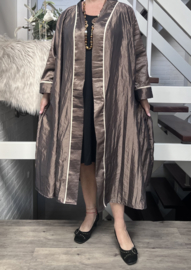 Joulie oversized A-lijn Taft blazer/jas/vest met zakken  apart