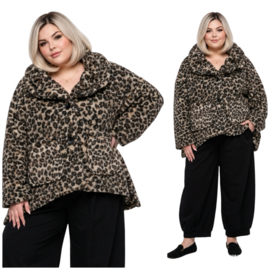 Vincenzo Allocca oversized wolmix korte jas apart/stretch