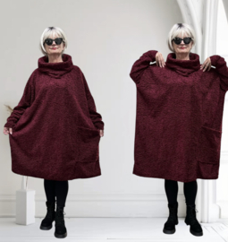 AKH oversized zachte astrakan tuniek met col /apart