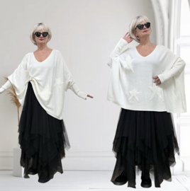 ITALIA oversized viscose mix gebreide top/tuniek