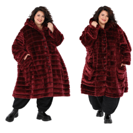 AKH oversized winterjas in van knuffelige pluche kwaliteit