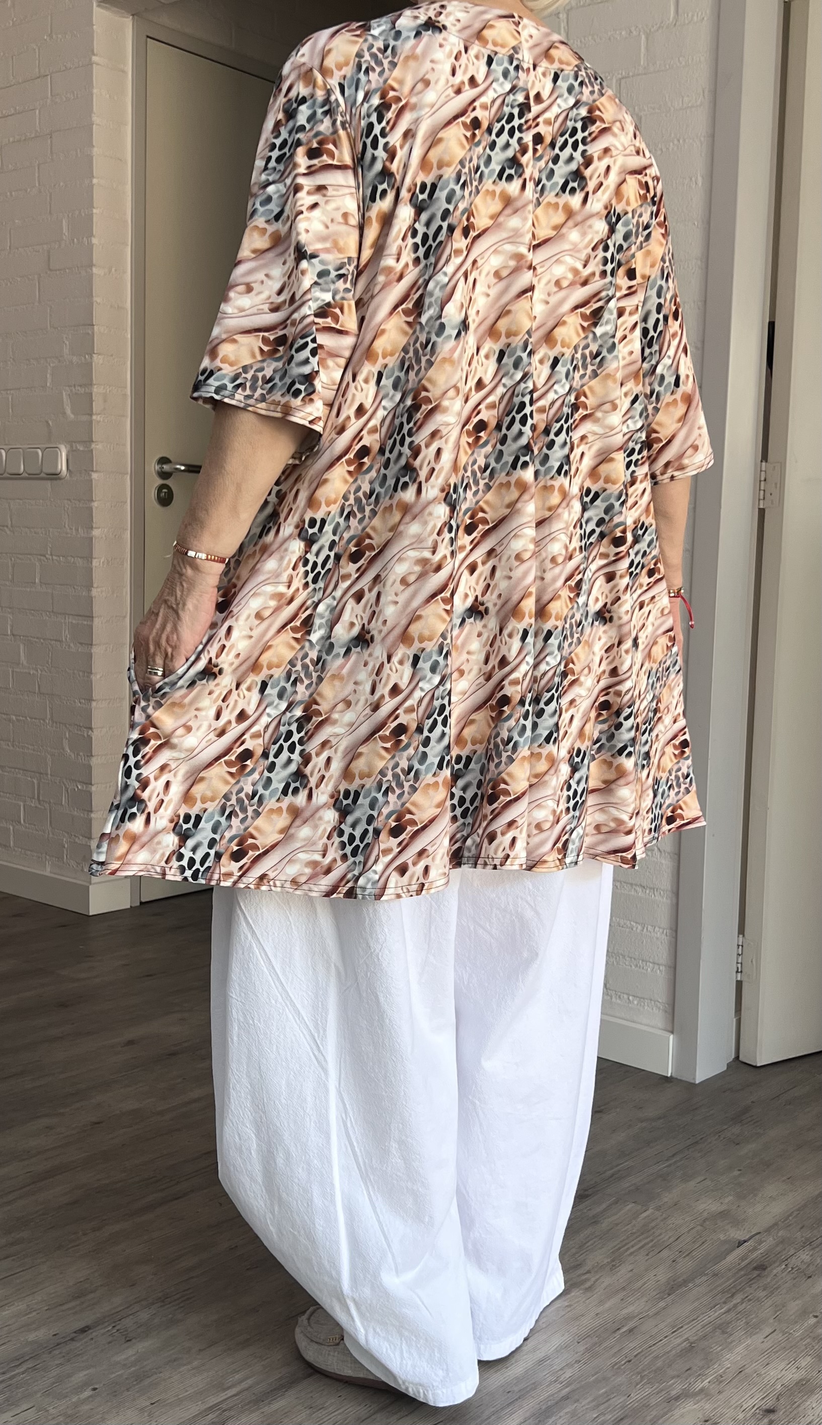 Naveed  oversized viscose jersey A-lijn jurk stretch