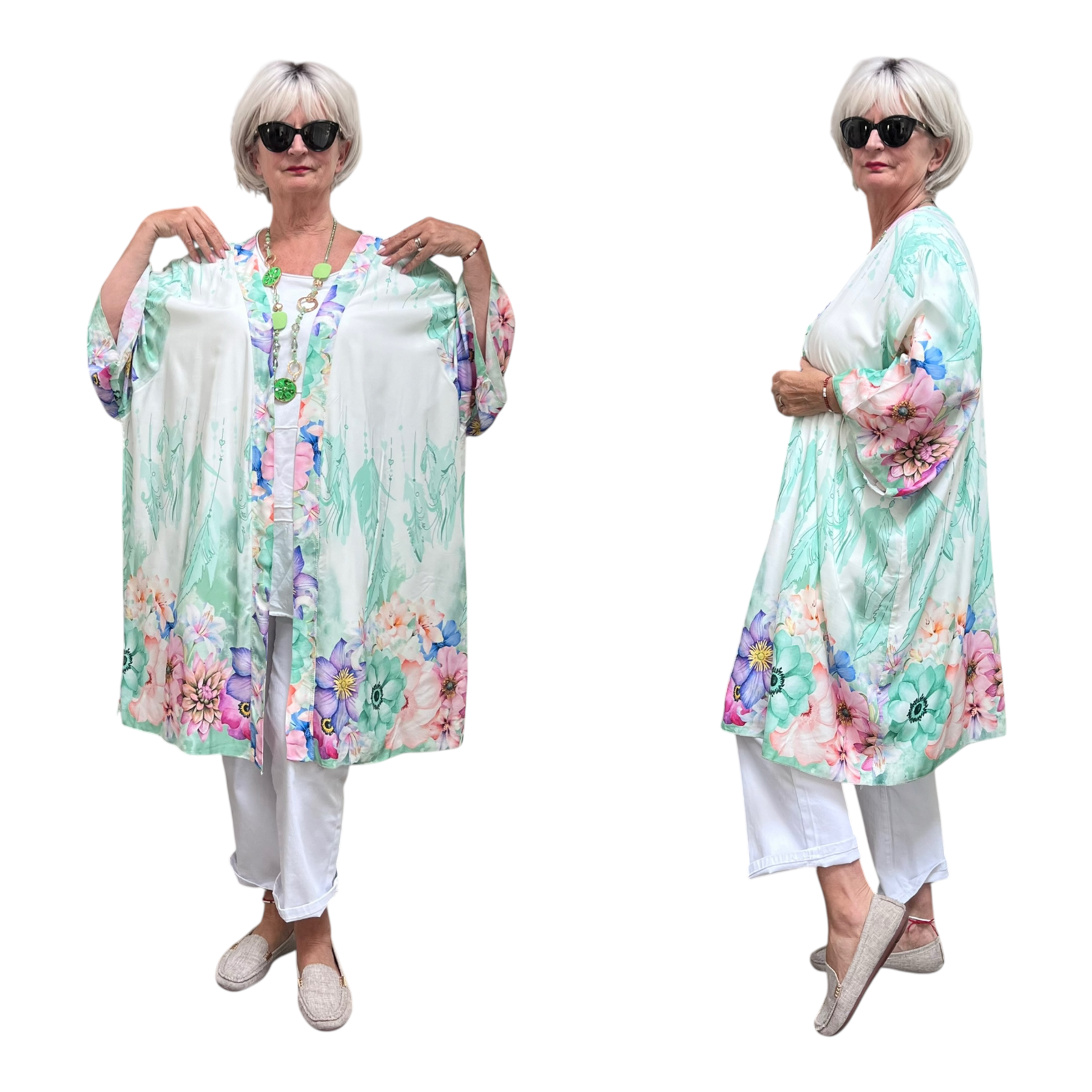 ITALIA oversized viscose zomer vest