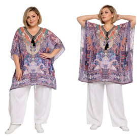 ONE OF A KIND  viscose zomer poncho/tuniek