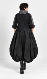 Vincenzo Allocca oversized katoen ballonjurk met sjaal apart/stretch zwart