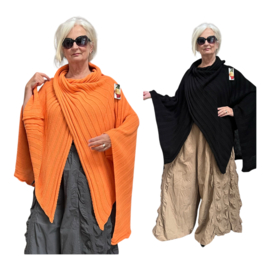 Italia Moda oversized gebreide top/poncho stretch/in meerdere kleuren