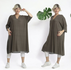 AKH oversized viscose jurk/tuniek apart  stretch