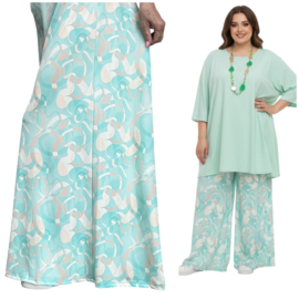 ITALY Mode jersey viscose  wijde broek apart /zeer rekbaar