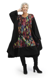 AKH oversized viscose A-lijn jurk met zakken apart stretch