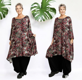 AKH oversized viscose A-lijn tuniek  apart stretch