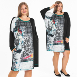 LA VELINA  oversized viscose jersey jurk stretch