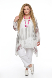 Moonshine viscose/zijde A-lijn tuniek gevoerd