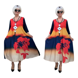 FRENZI viscose A-lijn jurk stretch