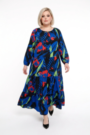 SASHA VIVIEN  chiffon met een vleugje zijde jurk gevoerd