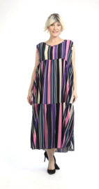 AKH oversized viscose  mix A-lijn  jurk apart/stretch