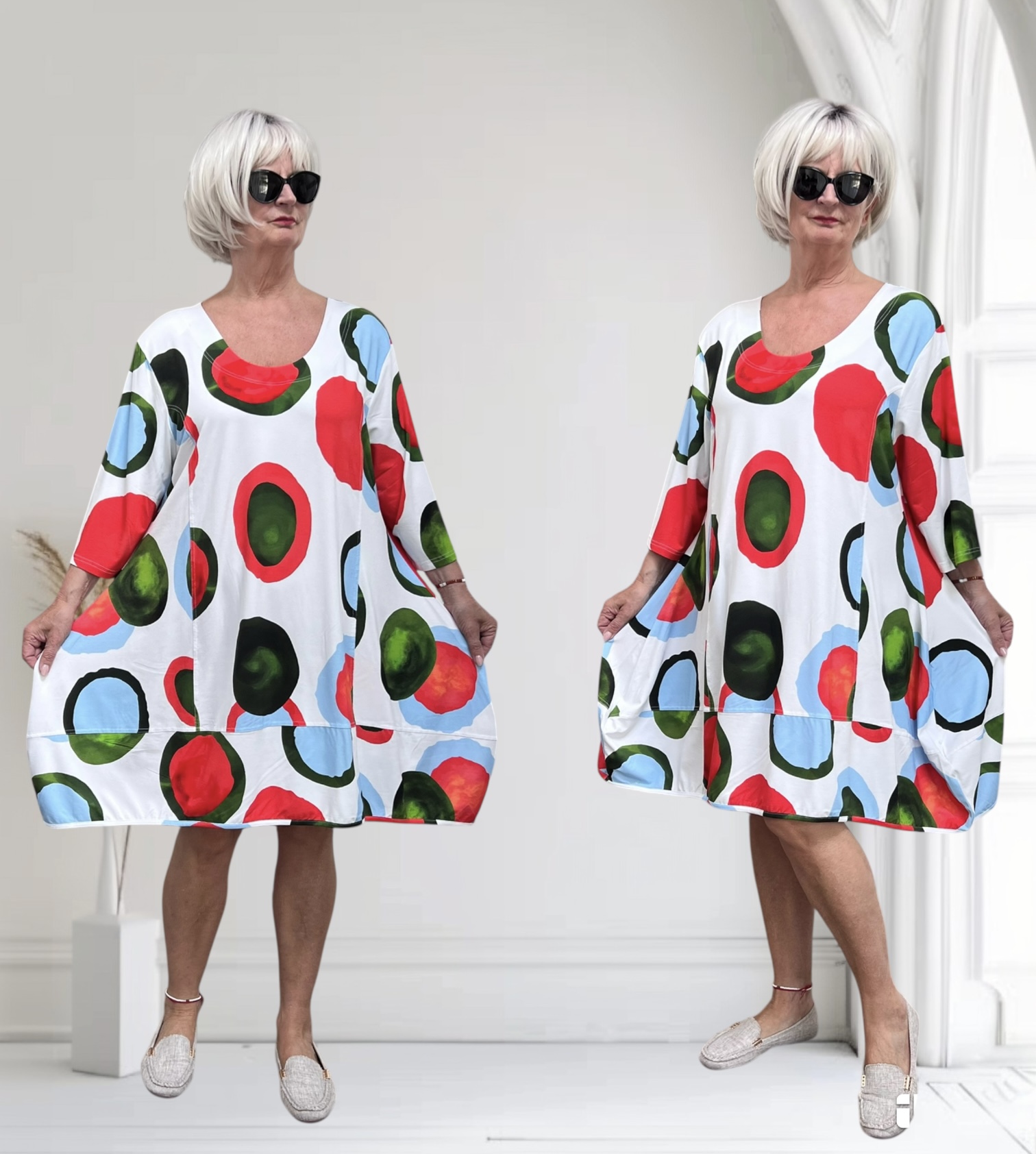 New Jersey viscose A-lijn jurk/tuniek / stretch