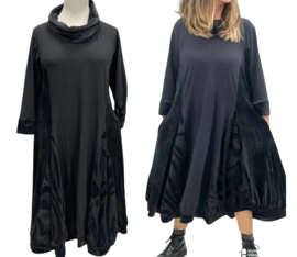 Vincenzo Allocca oversized katoen ballonjurk van een mix van fluweel en tule apart 