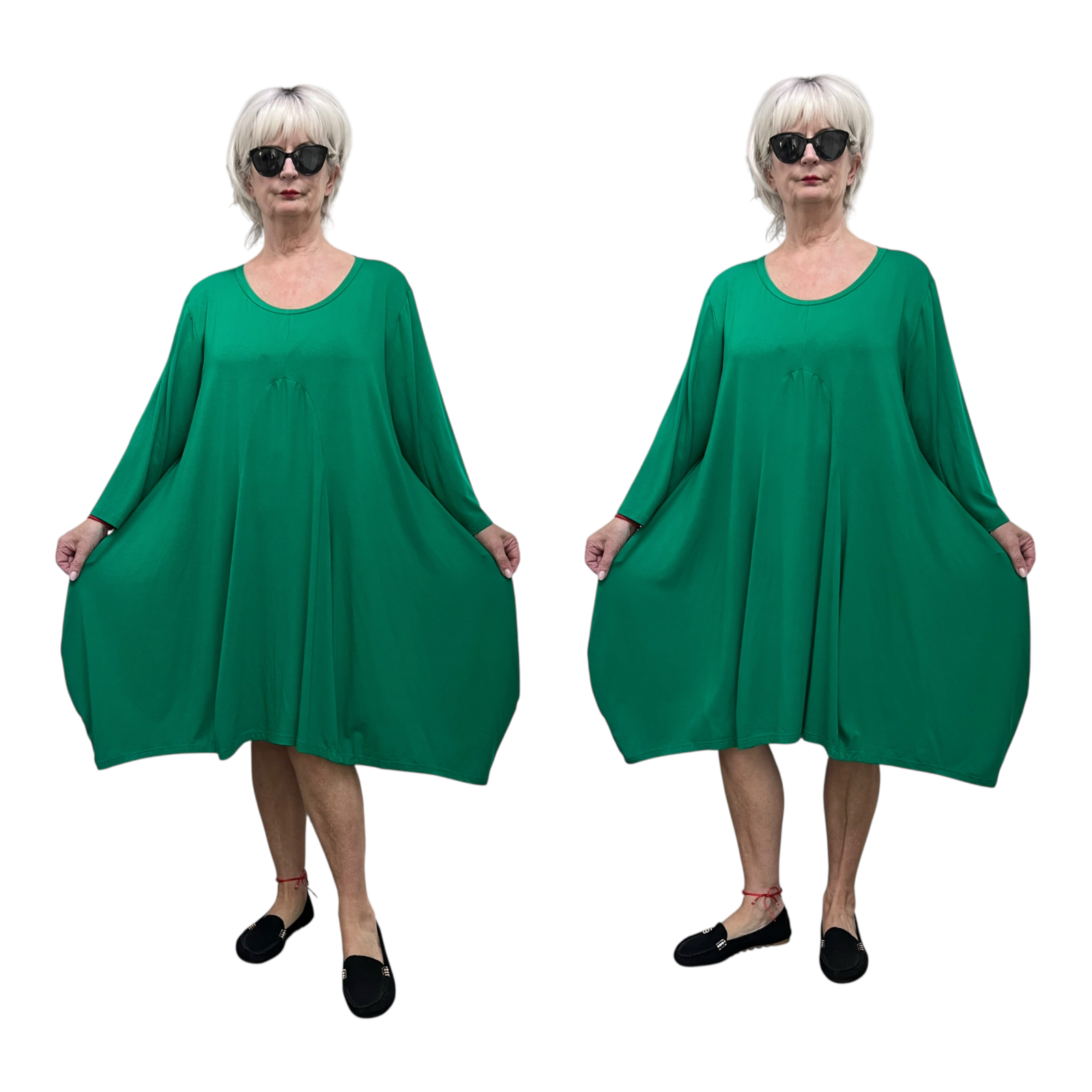 New Jersey oversized viscose A-lijn jurk/tuniek / stretch