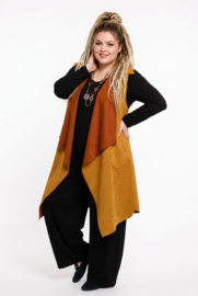 ITALIA MODA  oversized eco-suède mouwloose vest  stretch/in meerdere kleuren