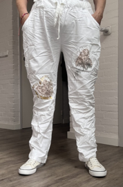 ITALIA katoen jeans broek met hart/apart/ veel stretch/in meerdere kleuren 