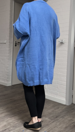ITALIA oversized viscose mix winter gebreide top/tuniek stretch