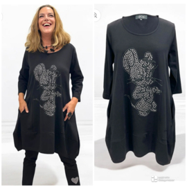 Vincenzo Allocca oversized katoen A-lijn tuniek met steentjes mickey mouse//aparte/stretch