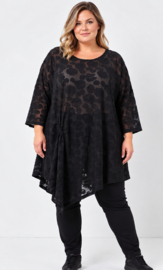 Vincenzo Allocca oversized elegante A-lijn tuniek  apart/stretch zwart