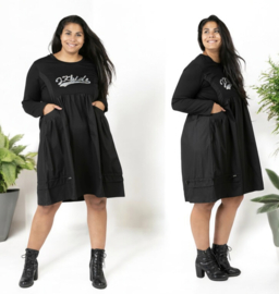 Pomme Rouge viscose A-lijn jurk stretch