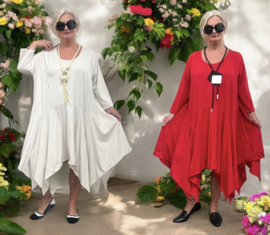 Moonshine katoen tricot A-lijn jurk apart/ stretch /in meerdere kleuren