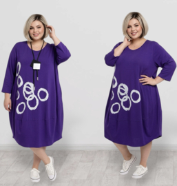 New Jersey viscose ballon jurk stretch