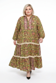 ITALIA oversized viscose/zijde  A-lijn zomer jurk