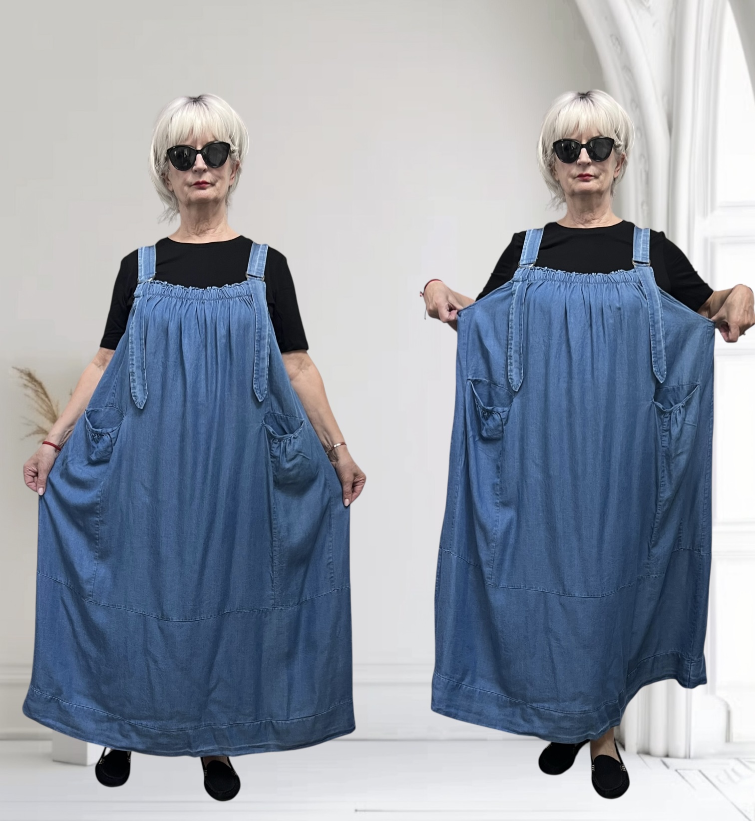 ITALIA MODA trncel jeans A-lijn jurk