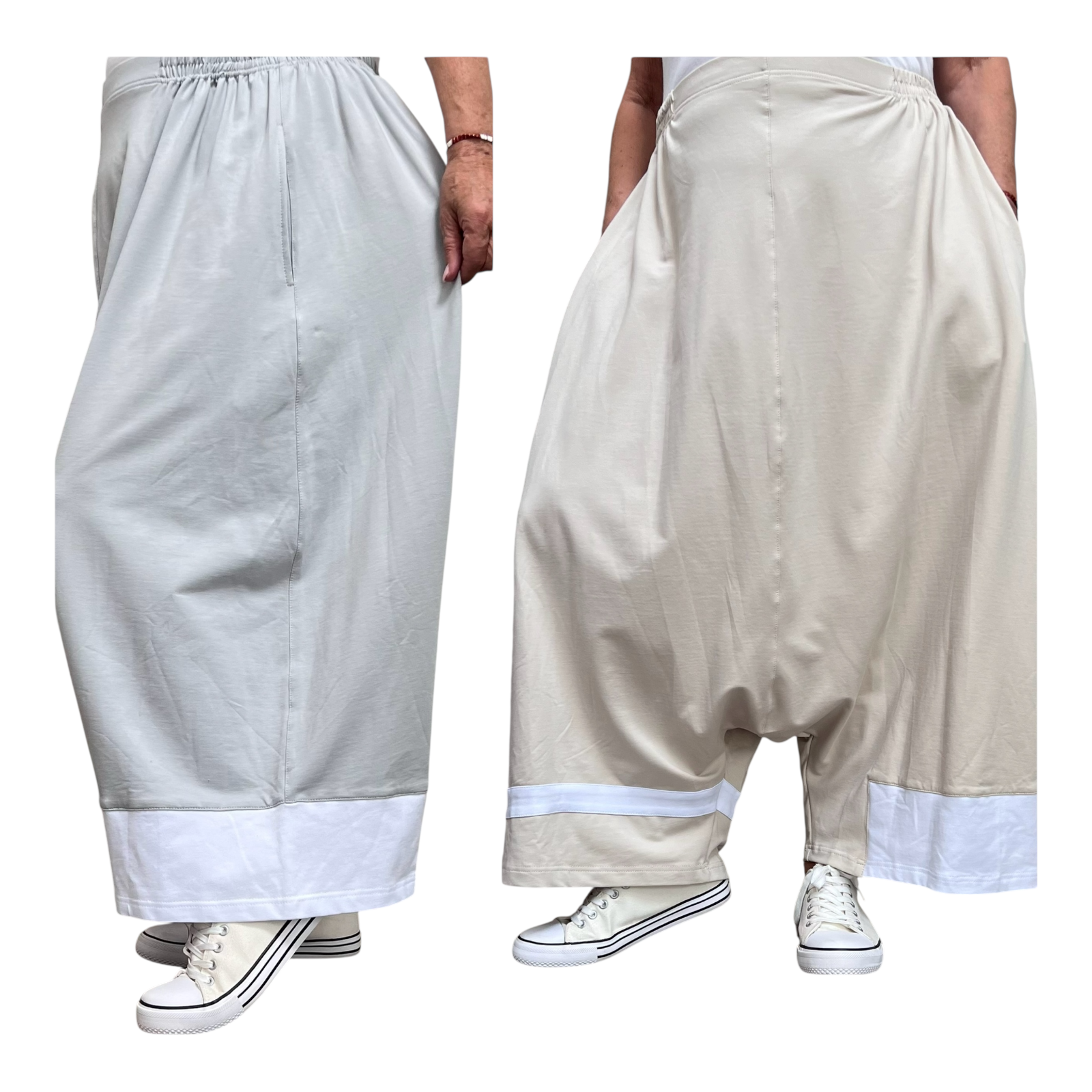 SINNE design..  viscose harembroek stretch/in meerdere kleuren