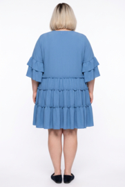 ITALIA Moda oversized viscose A-lijn jurk/tuniek stretch /in meerdere kleuren