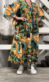 Mila Ragazza oversized A-lijn viscose boho jurk  apart (extra groot)