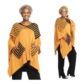 AKH oversized katoen gebreide  tuniek/top apart stretch