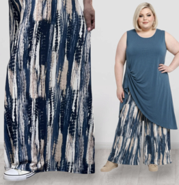 ITALY Mode jersey viscose  wijde broek apart /zeer rekbaar