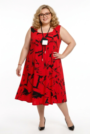 New Jersey viscose A-lijn jurk stretch