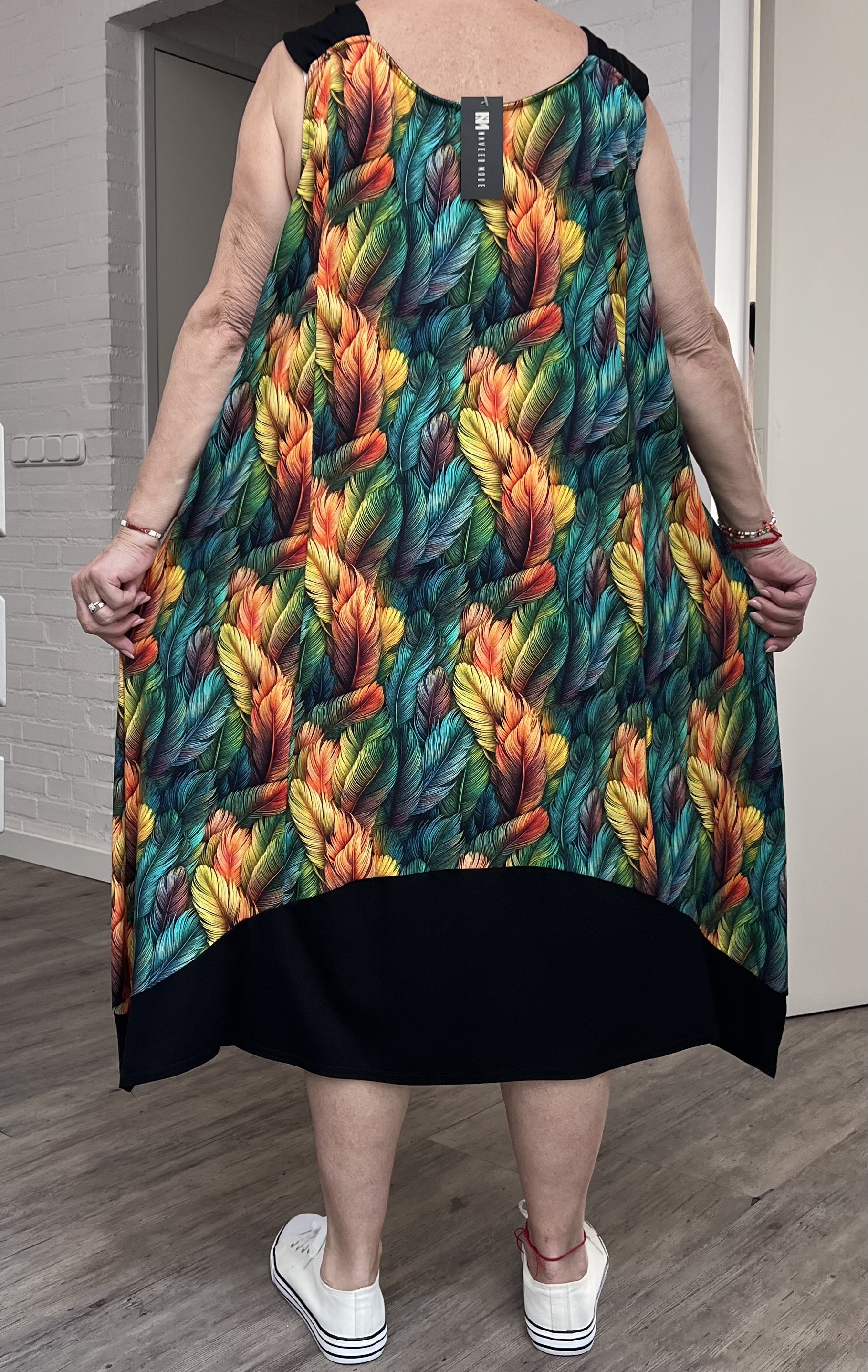 Naveed  oversized viscose jersey A-lijn jurk stretch