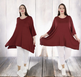 AKH oversized viscose A-lijn tuniek met zakken apart stretch