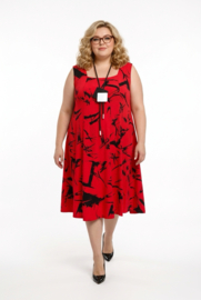 New Jersey viscose A-lijn jurk stretch