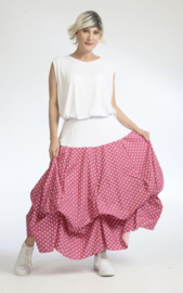 AKH oversized katoen rok met verstelbare plooien