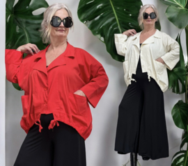 KEKOO design oversized katoen korte blazer stretch /in meerdere kleuren