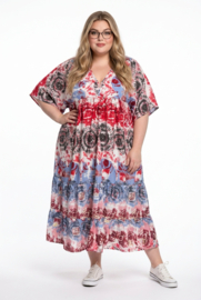 UNIDIVA viscose/zijde A-lijn zomer jurk apart